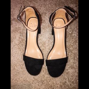 “A new day” never worn black suede heels